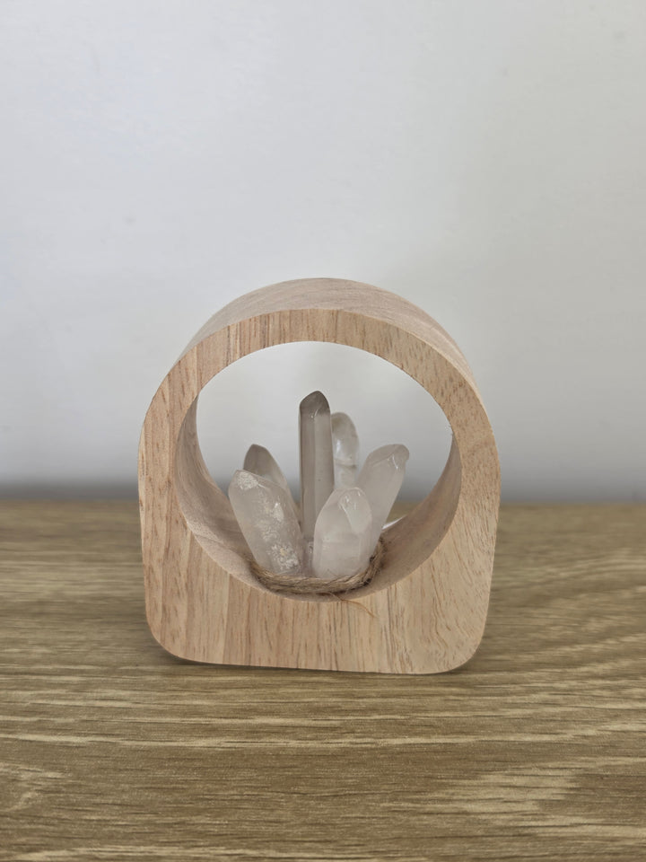 Clear Quartz Lotus Lamp
