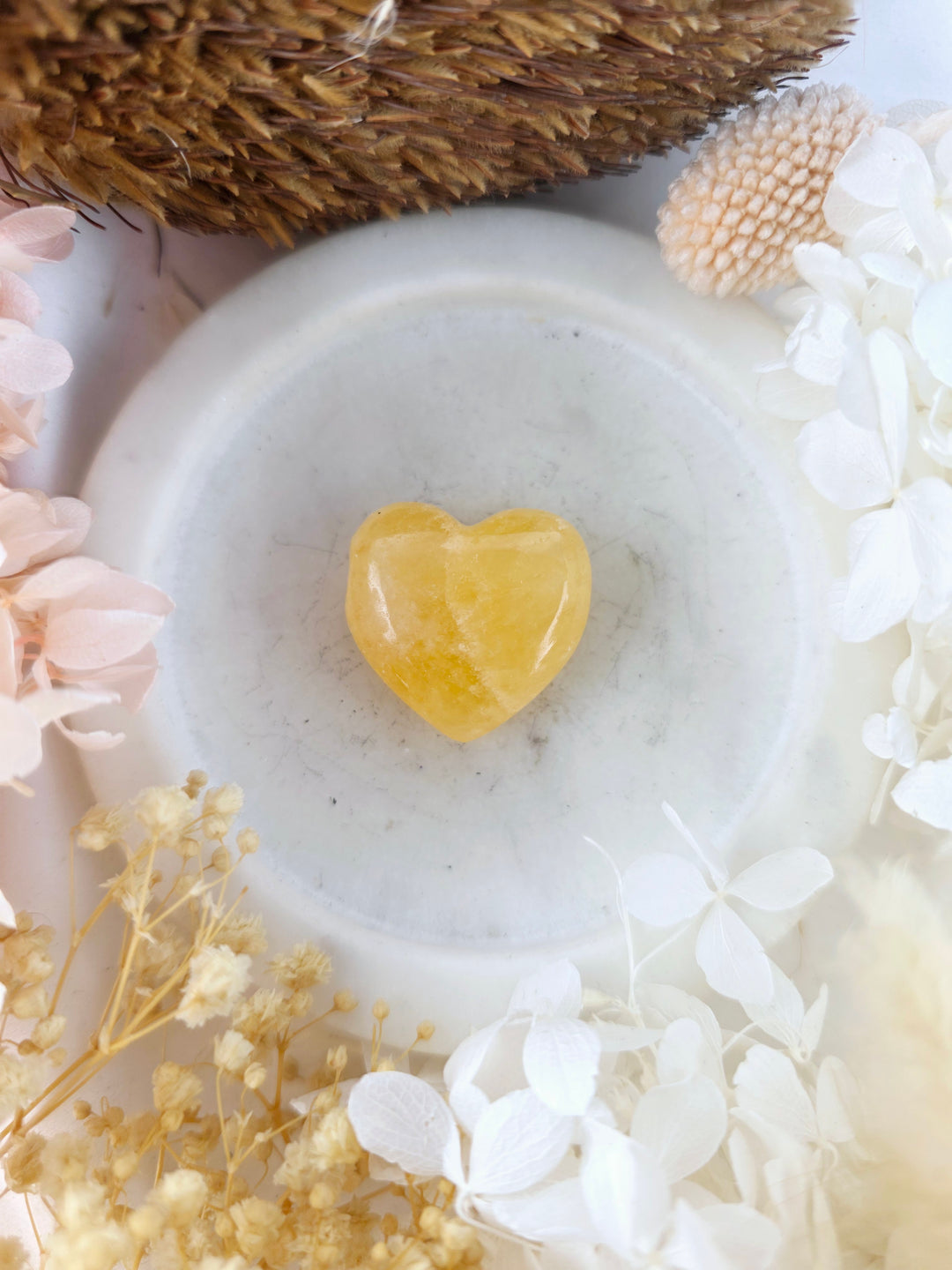 Orange Calcite Heart Pendant