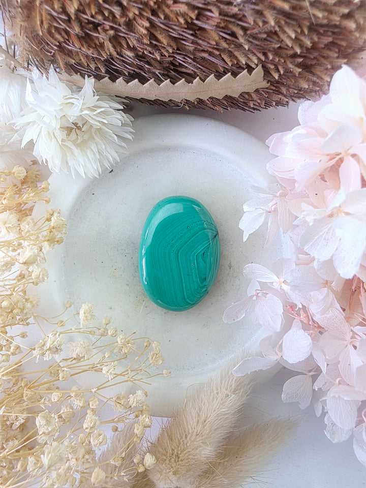 Malachite Flat Stone