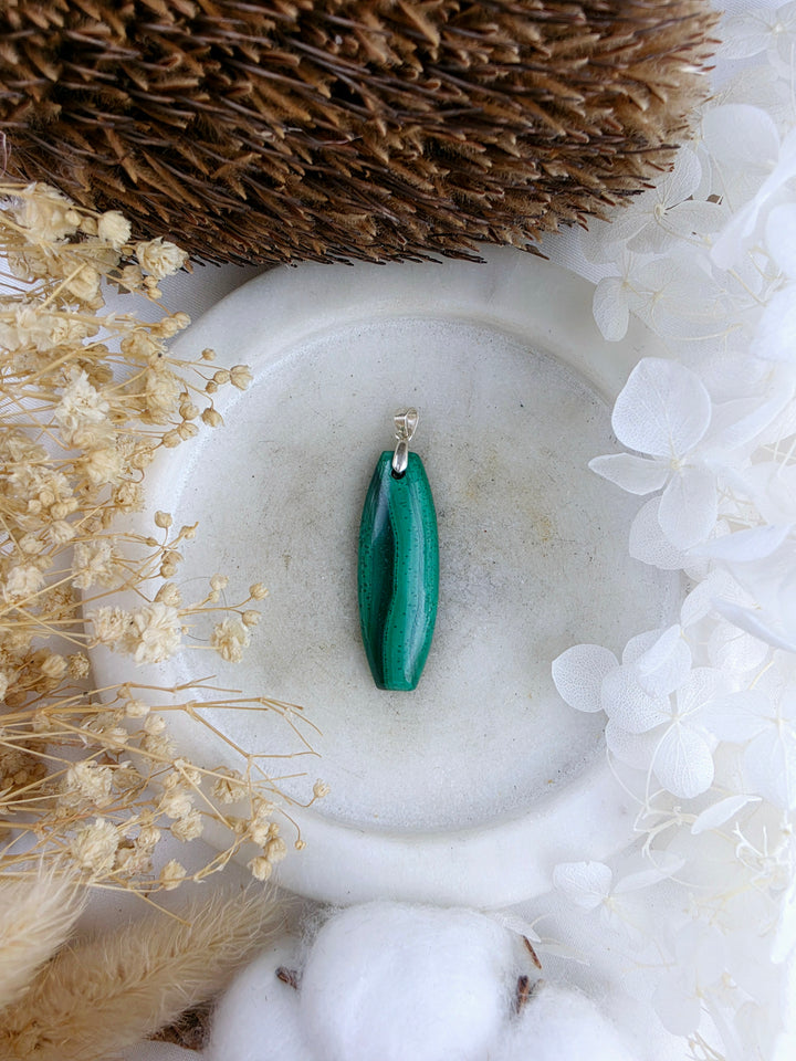 Malachite Silver Pendant