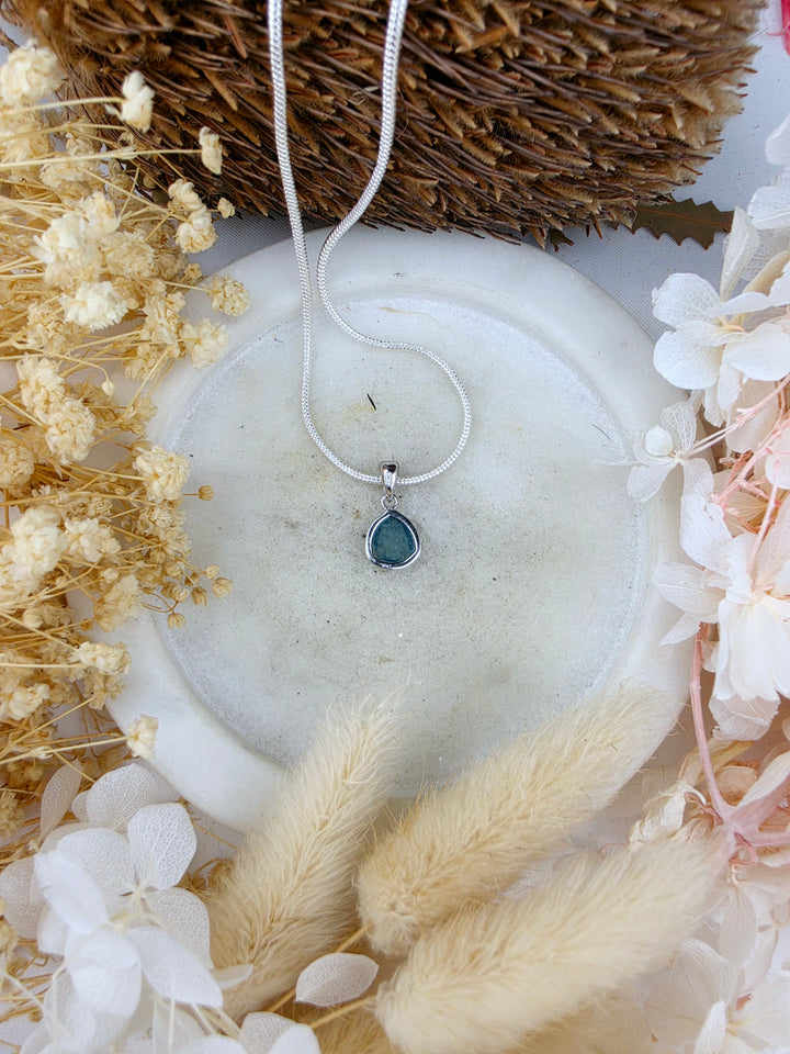 Indicolite (Blue) Tourmaline Silver Pendant