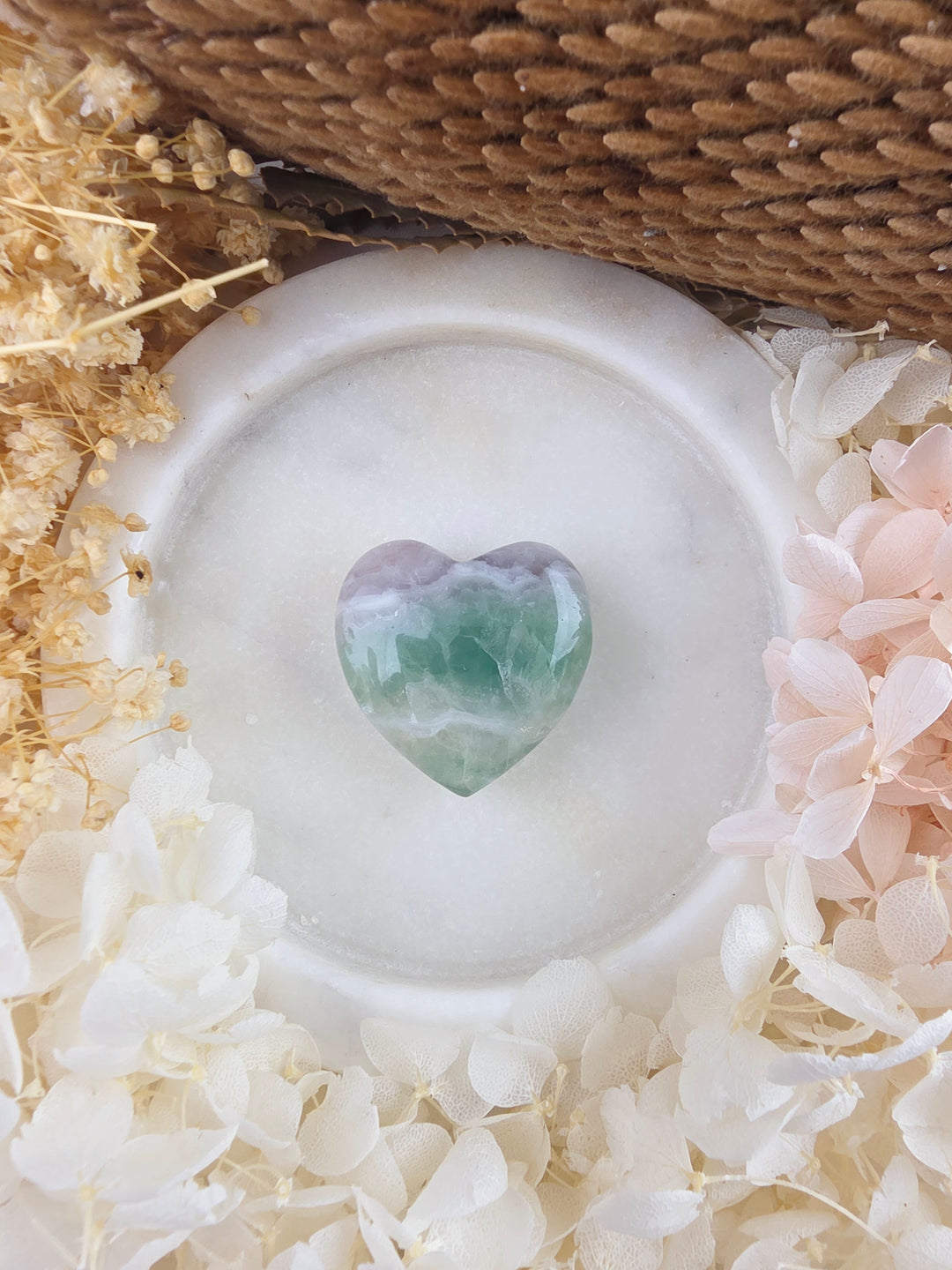 Rainbow Fluorite Heart Pendant — Dream Without Limits