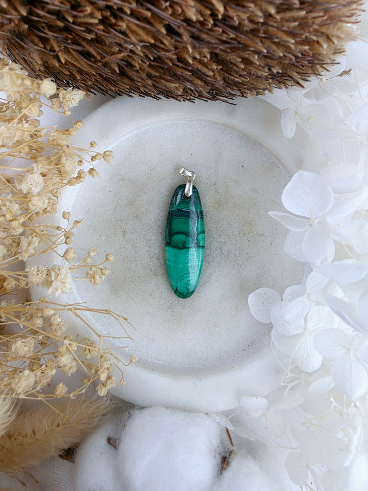 Malachite Silver Pendant