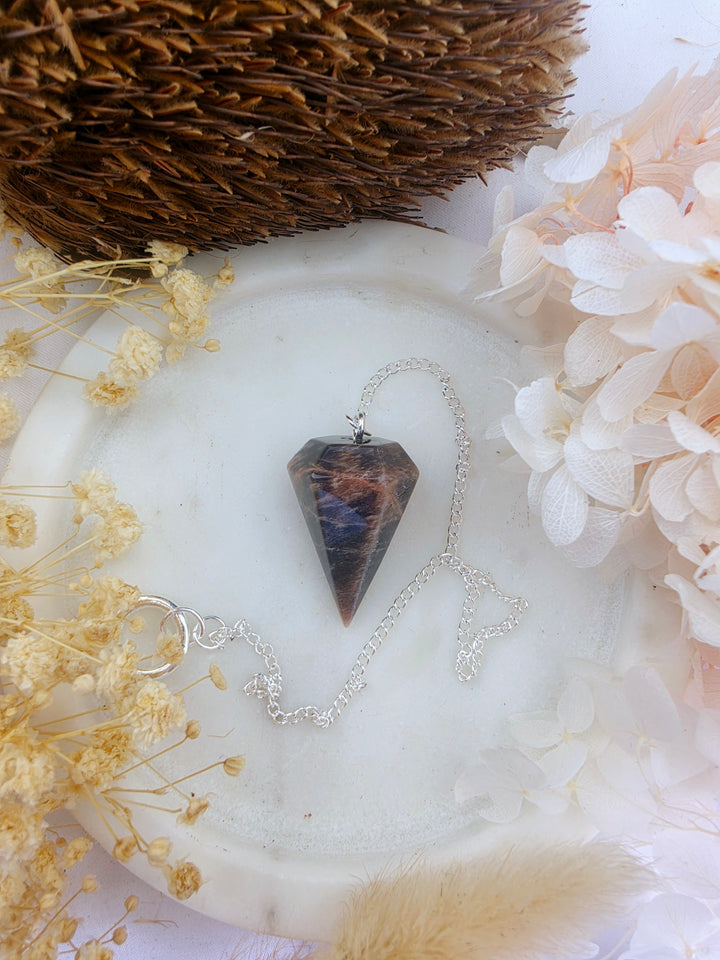 Black Moonstone Pendulum