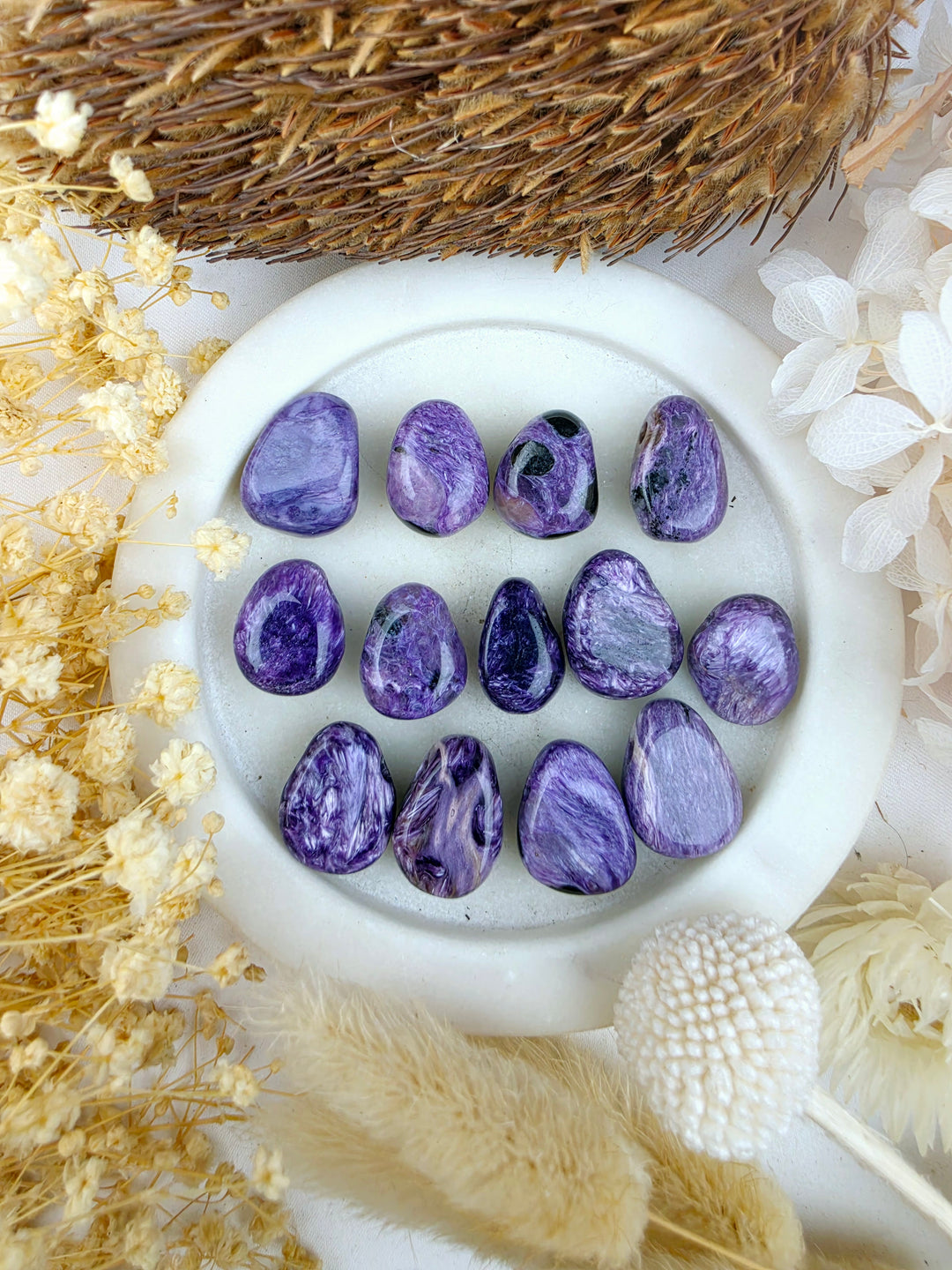 Charoite Tumbled Pendant — Begin Again