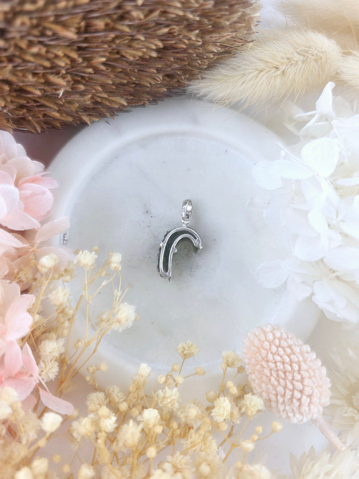 Moldavite Silver Pendant