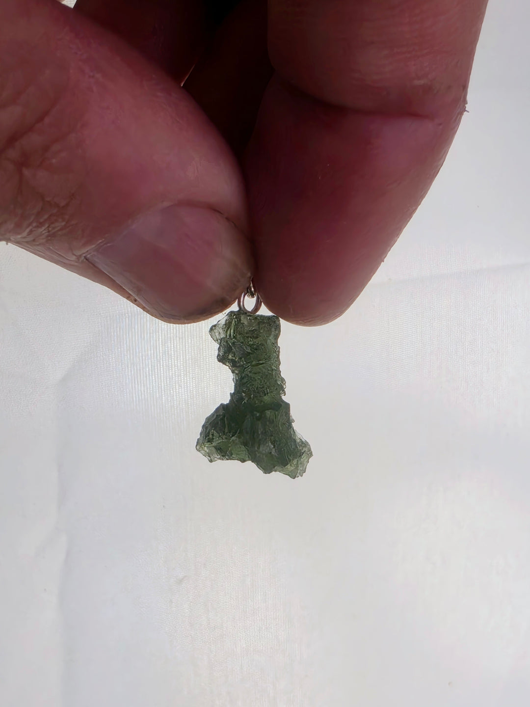 Moldavite Silver Pendant