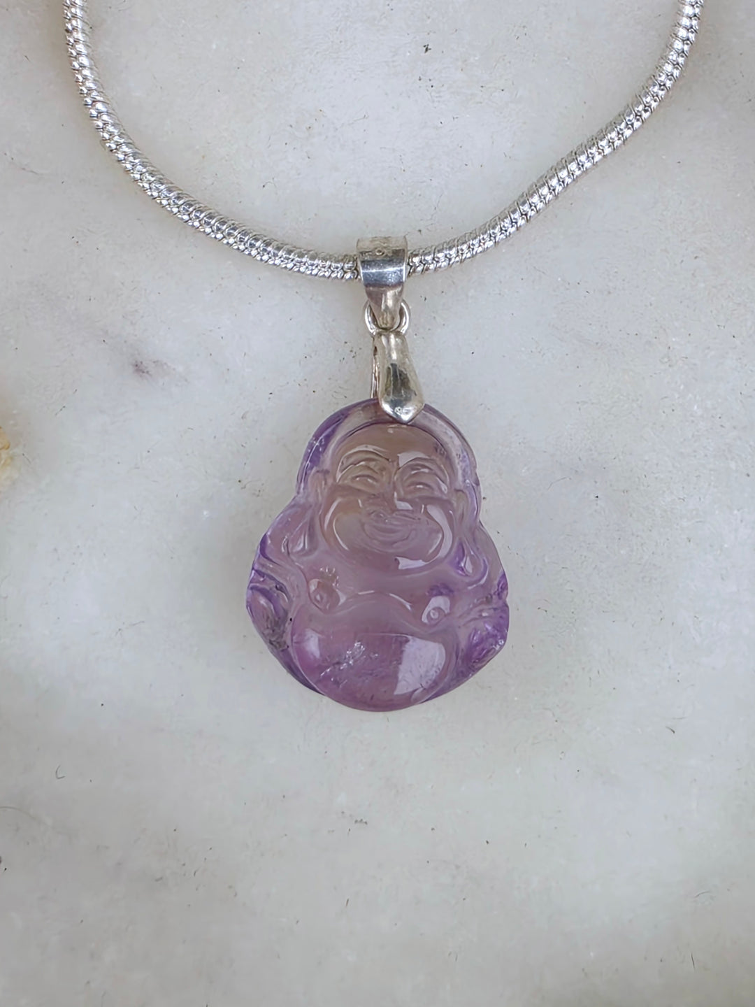 Ametrine Buddha Silver Pendant