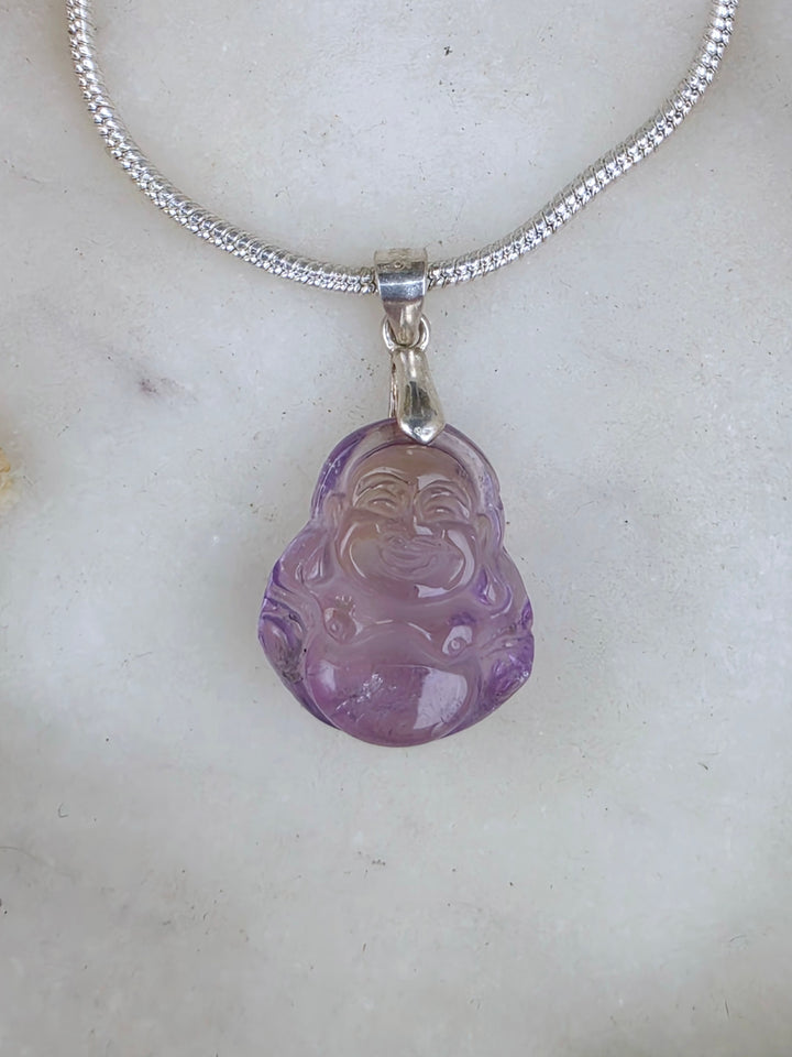 Ametrine Buddha Silver Pendant