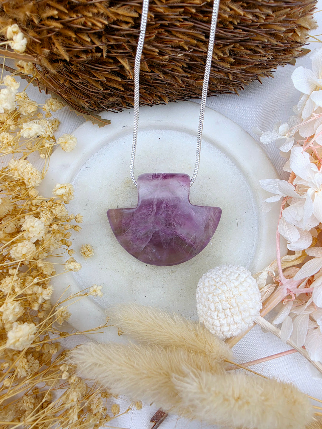 Rainbow Fluorite Temple Pendant