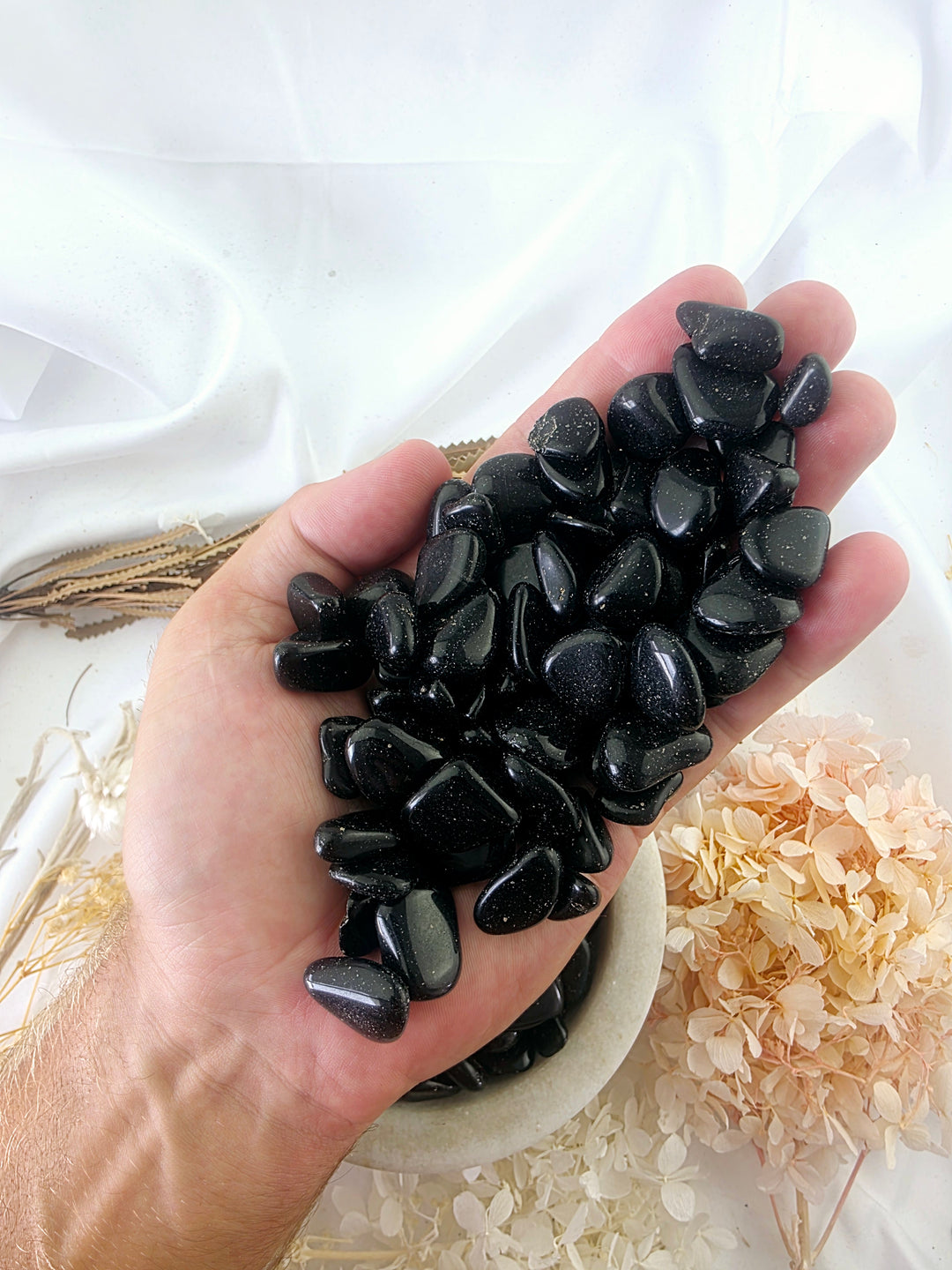 Black Obsidian Small Tumbled Stones