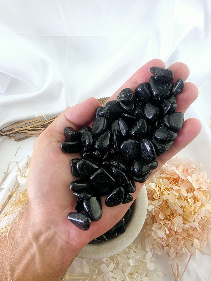 Black Obsidian Small Tumbled Stones