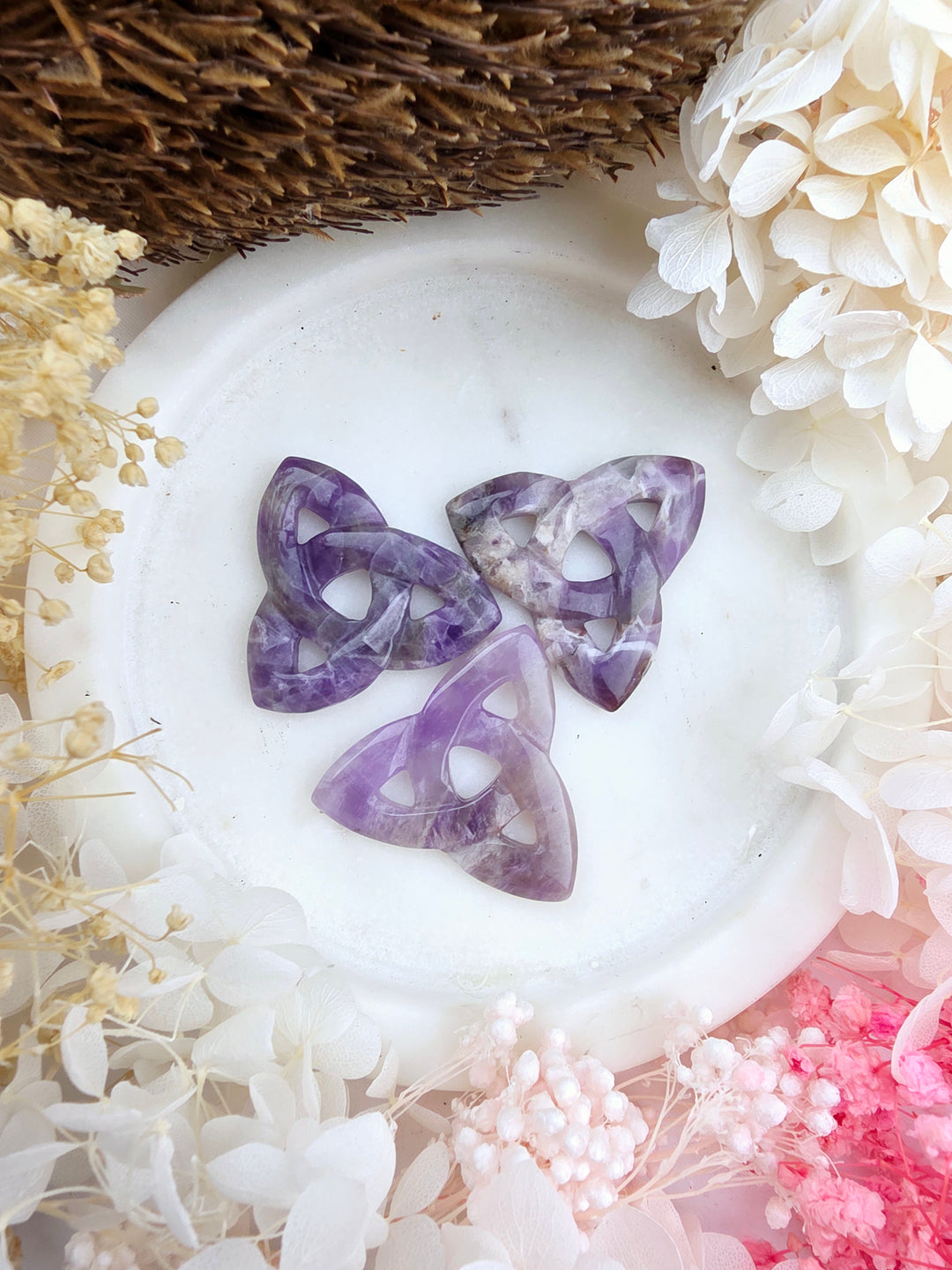Amethyst Trinity Celtic Knot Pendant