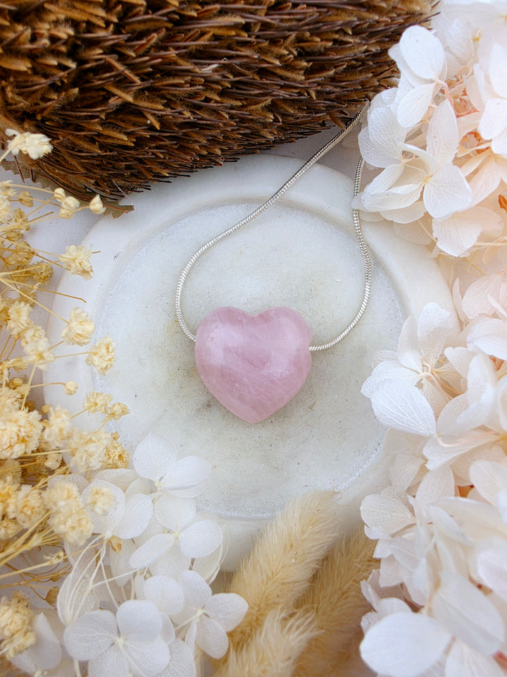 Rose Quartz Heart Necklace