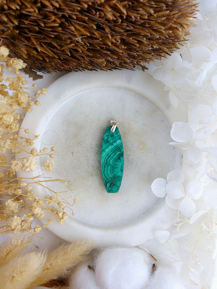 Malachite Silver Pendant