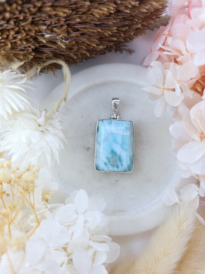 Larimar Silver Pendant