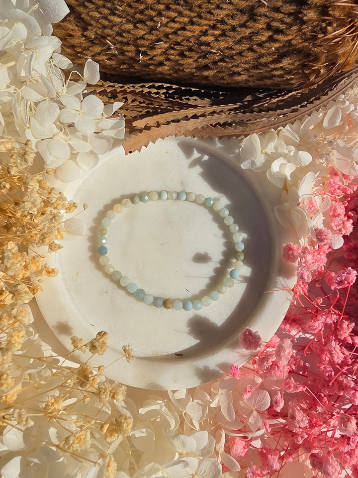 Amazonite Faceted Bracelet 4mm