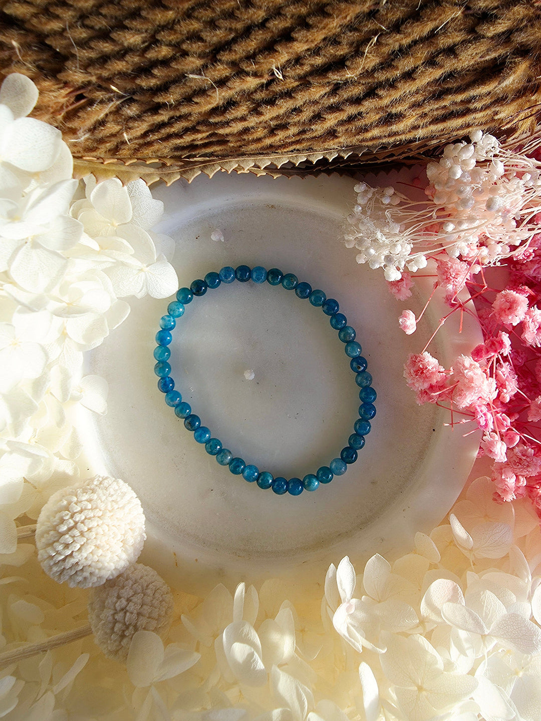 Blue Apatite Bracelet - 4mm