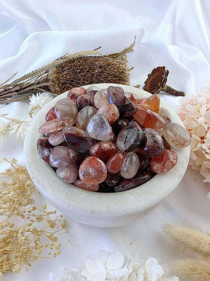 Hematoid Quartz (Fire Quartz) Tumbled Stone