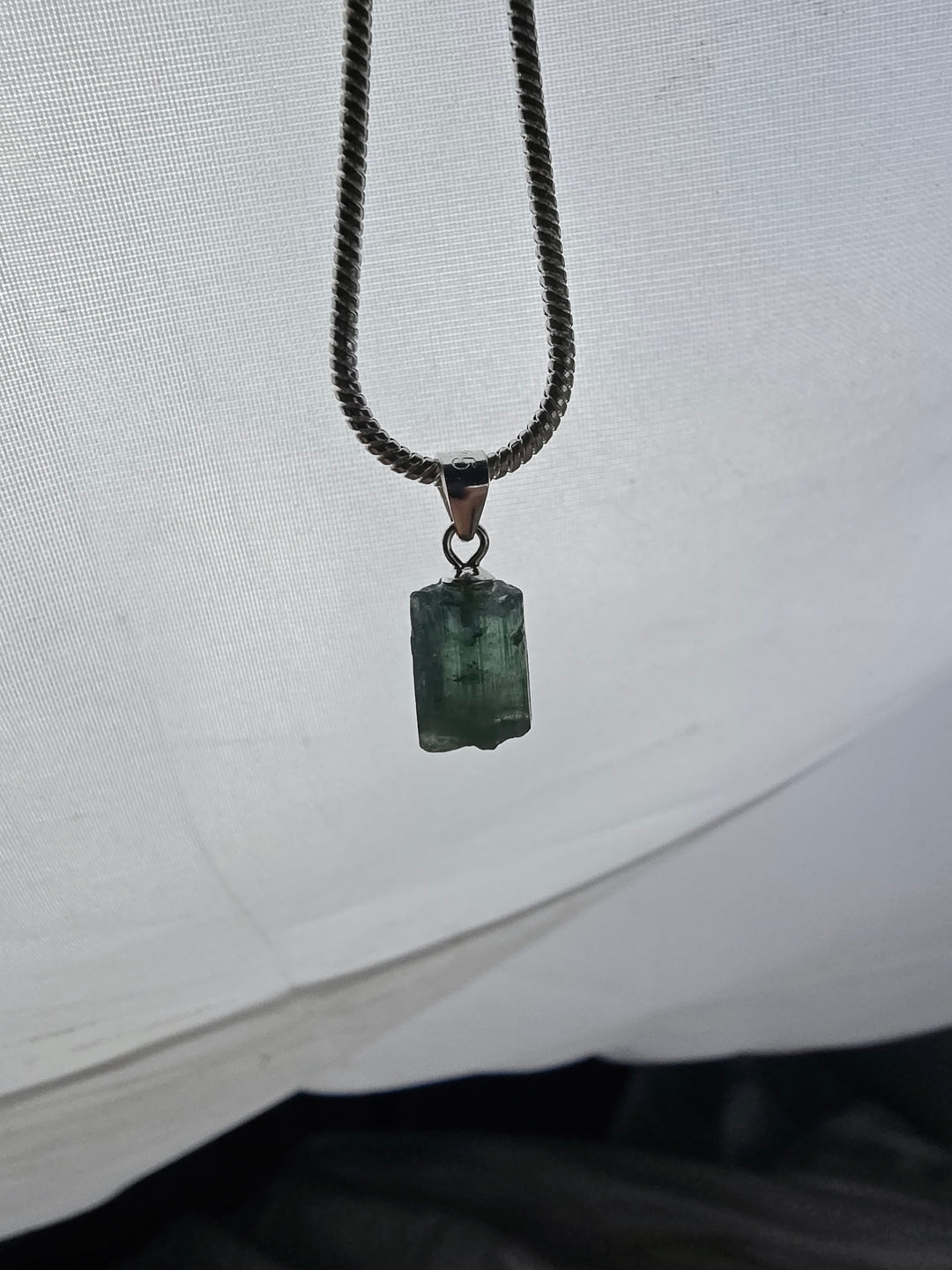 Green & Blue Tourmaline Silver Pendant — Flow & Flourish