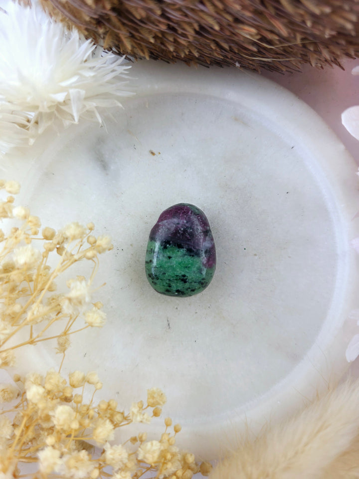 Ruby Zoisite Tumbled Pendant