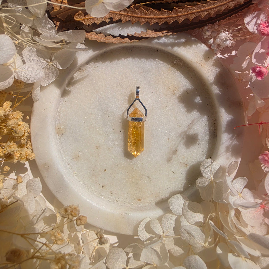 Citrine Alignment Silver Pendant