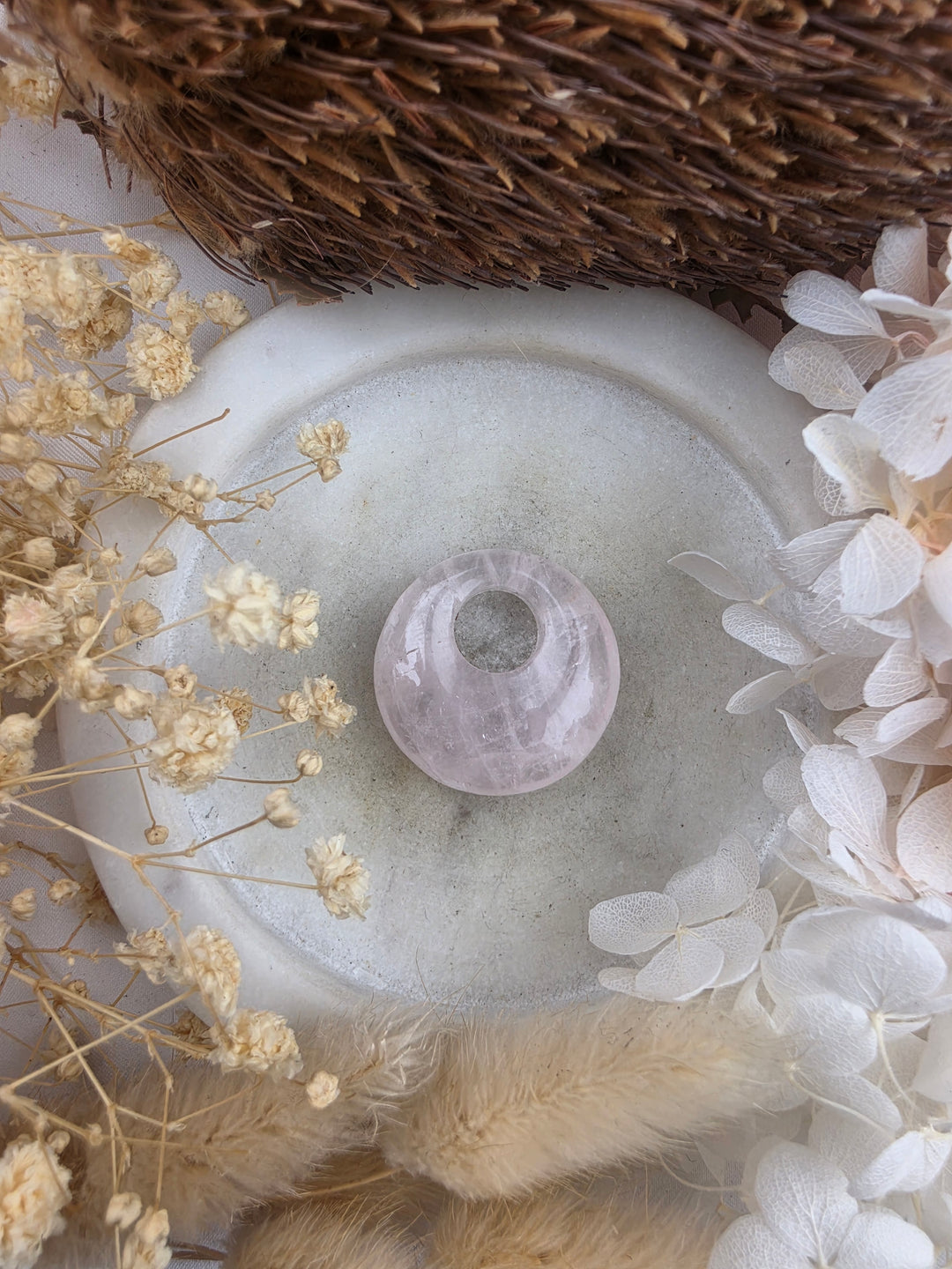 Rose Quartz Eclipse Pendant