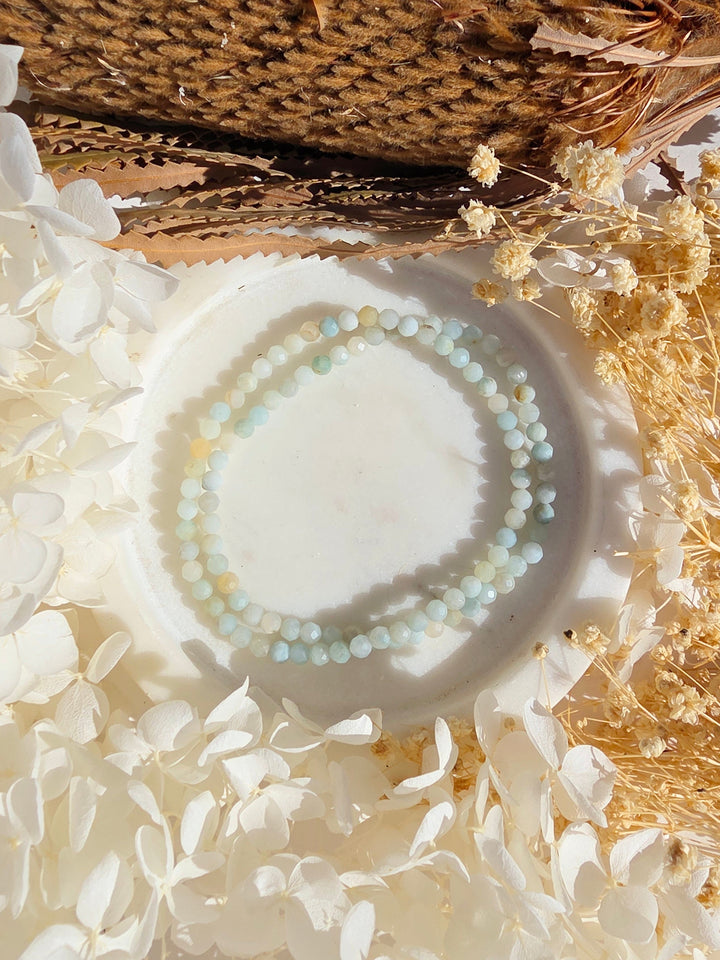Amazonite Faceted Bracelet - 4mm