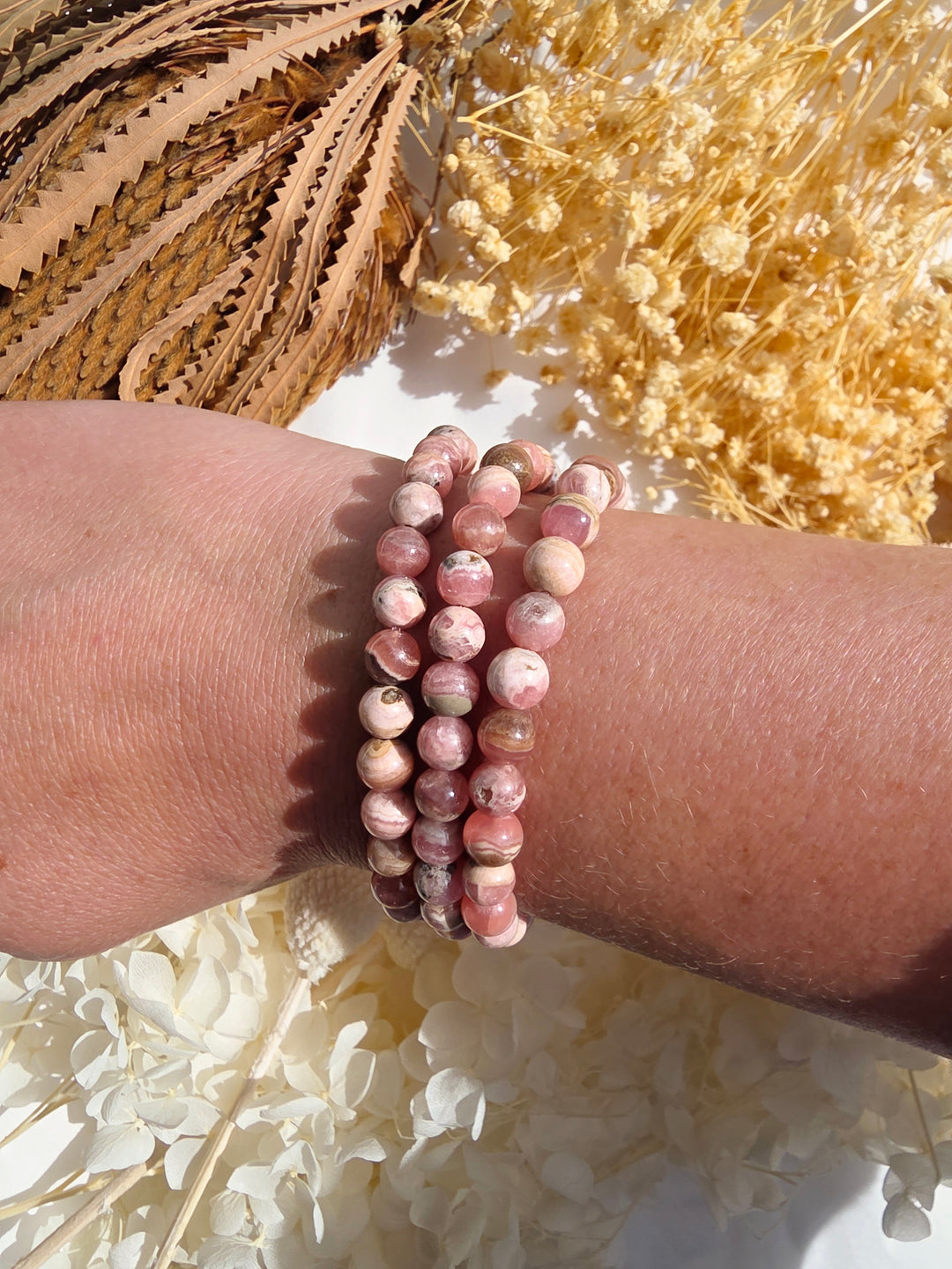 Rhodochrosite Bracelet - 6mm