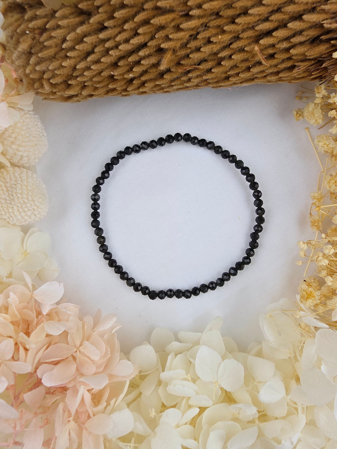 Obisidian Faceted Bracelet - 4mm