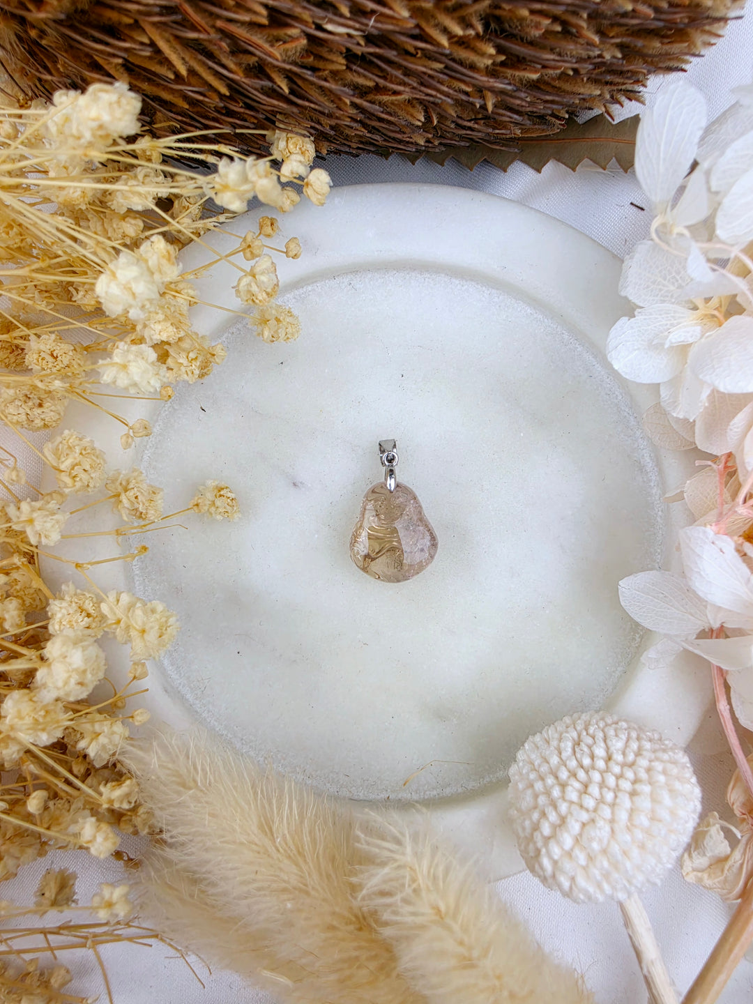 Ametrine Buddha Silver Pendant