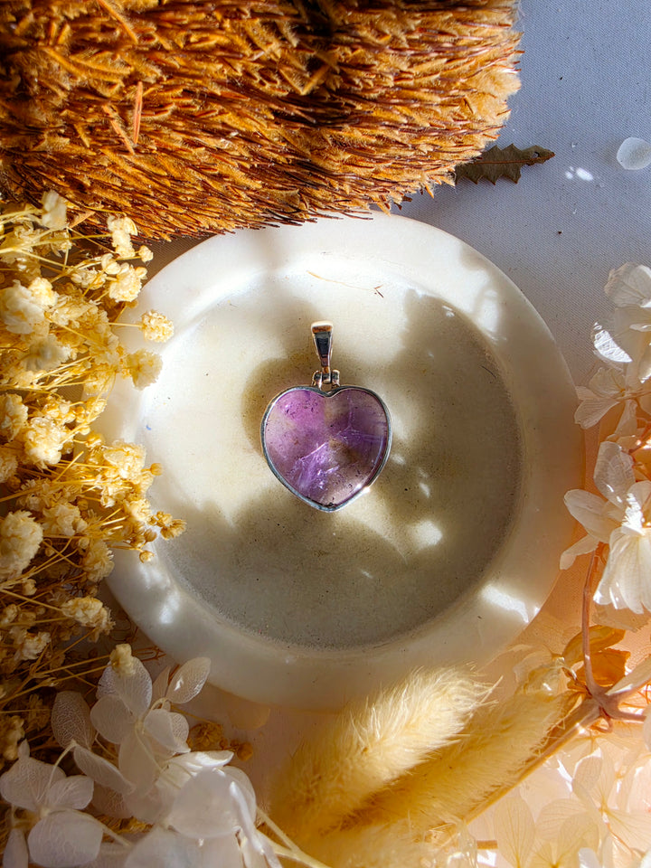 Ametrine Heart Silver Pendant