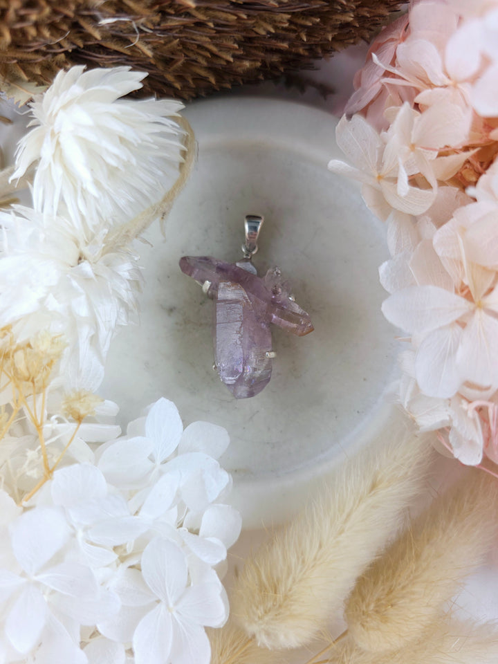 Vera Cruz Amethyst Cluster Silver Pendant