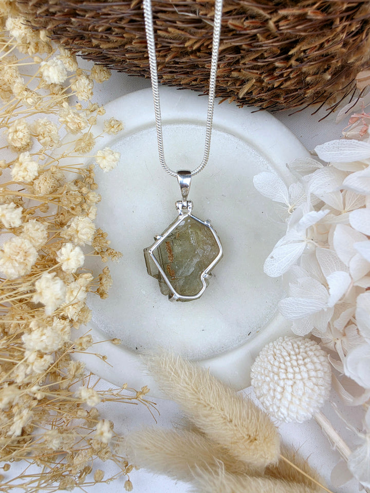 Barite Silver Pendant - Soothe & Heal