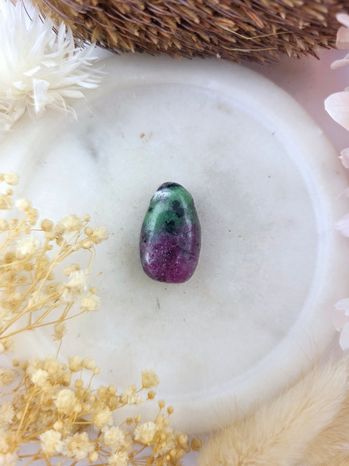 Ruby Zoisite Tumbled Pendant