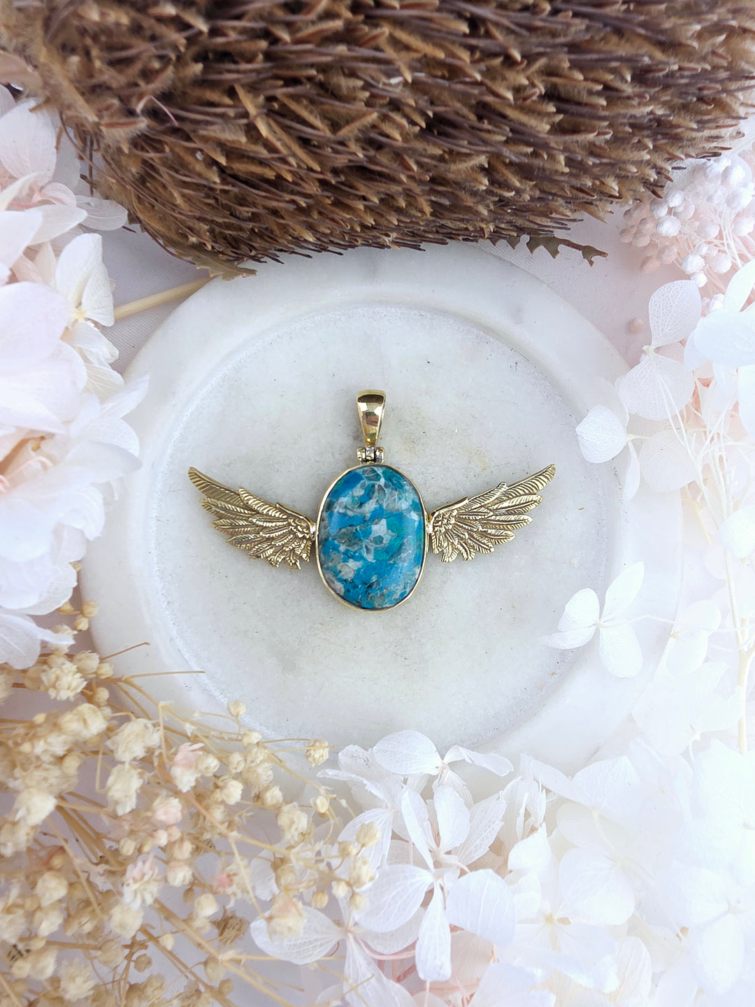 Chyrsocolla Anahata Pendant