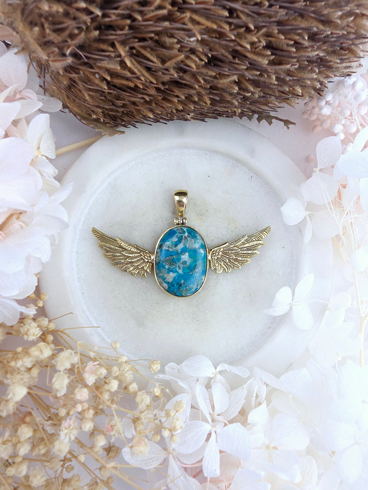 Chyrsocolla Anahata Pendant