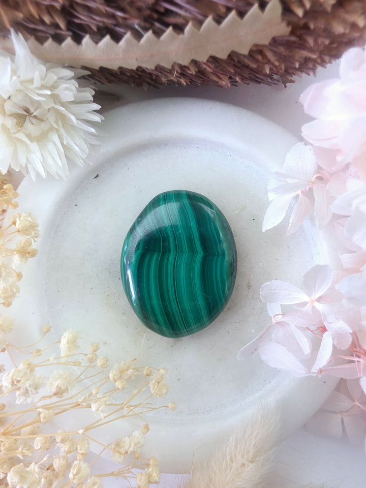 Malachite Flat Stone