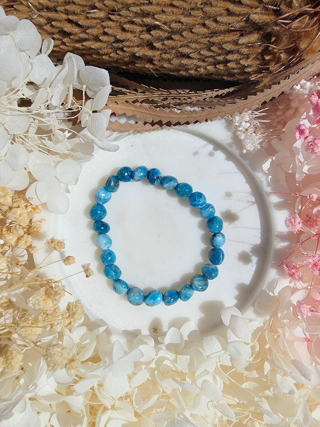 Blue Apatite Bracelet - 6mm