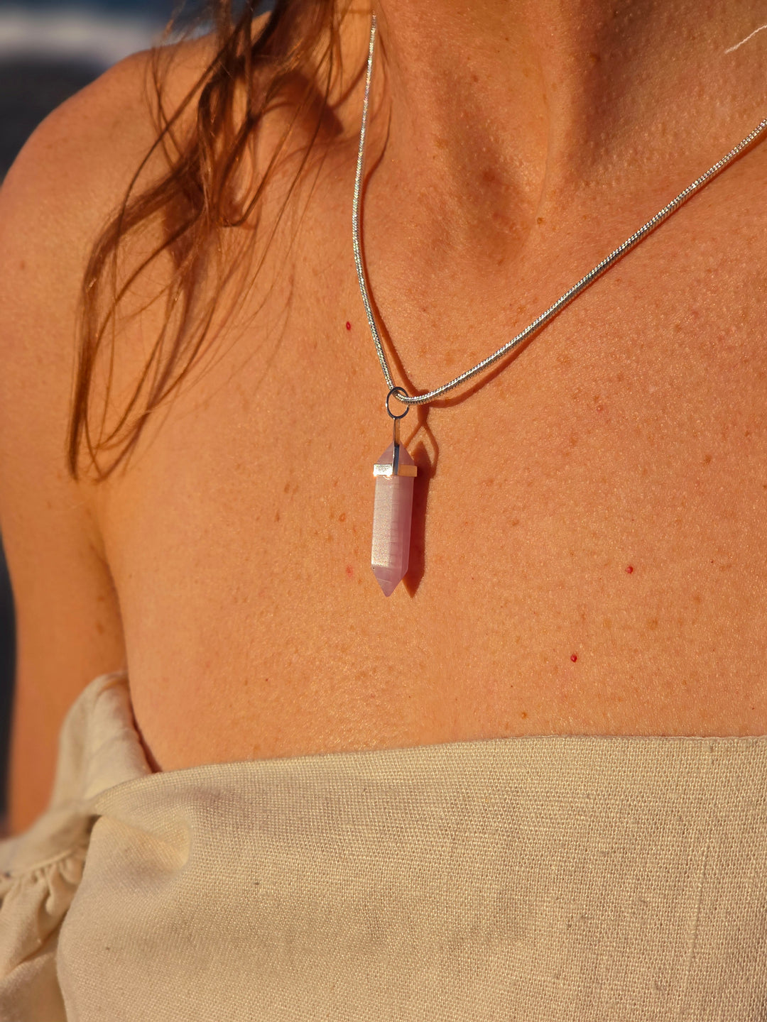 Kunzite Alignment Silver Pendant
