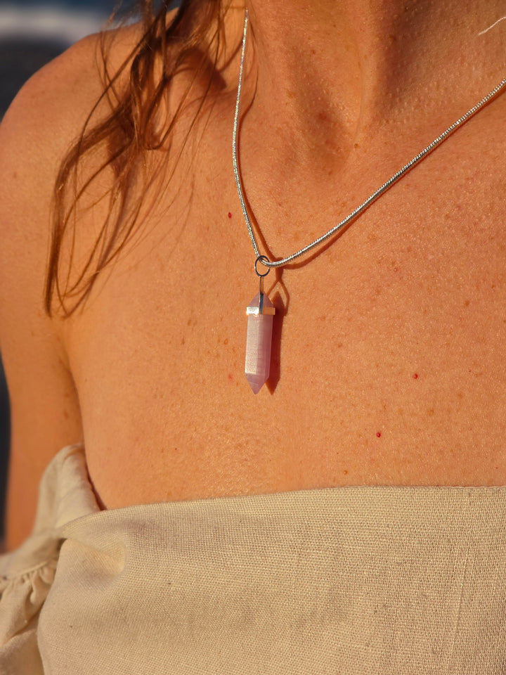 Kunzite Alignment Silver Pendant