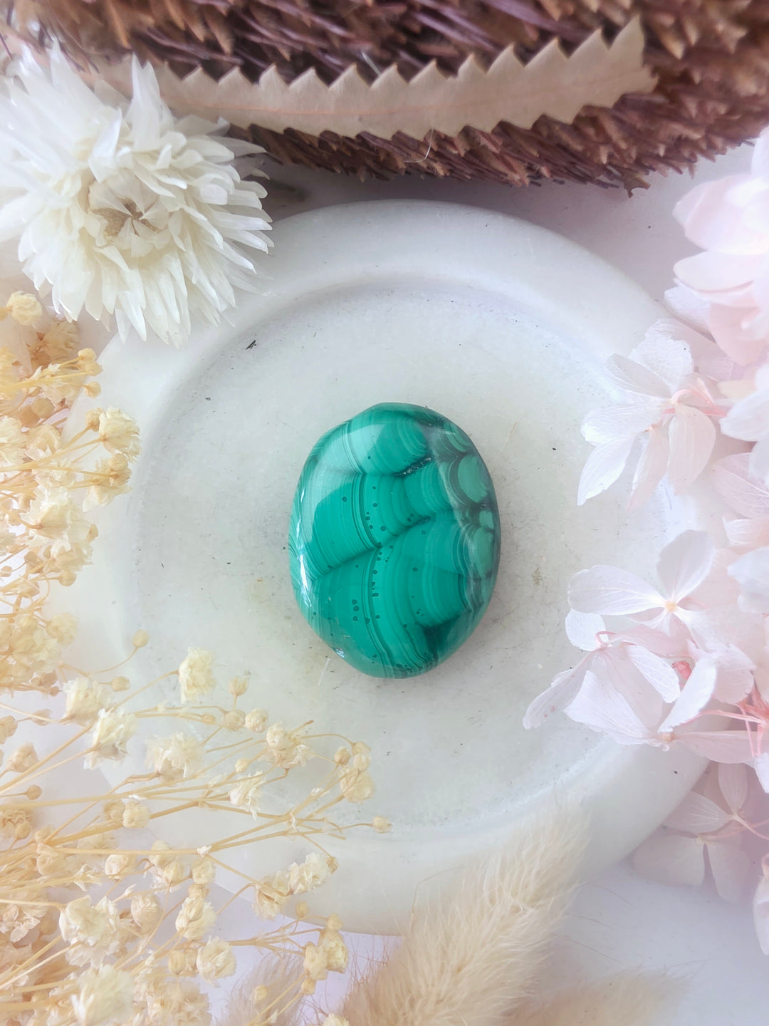 Malachite Flat Stone