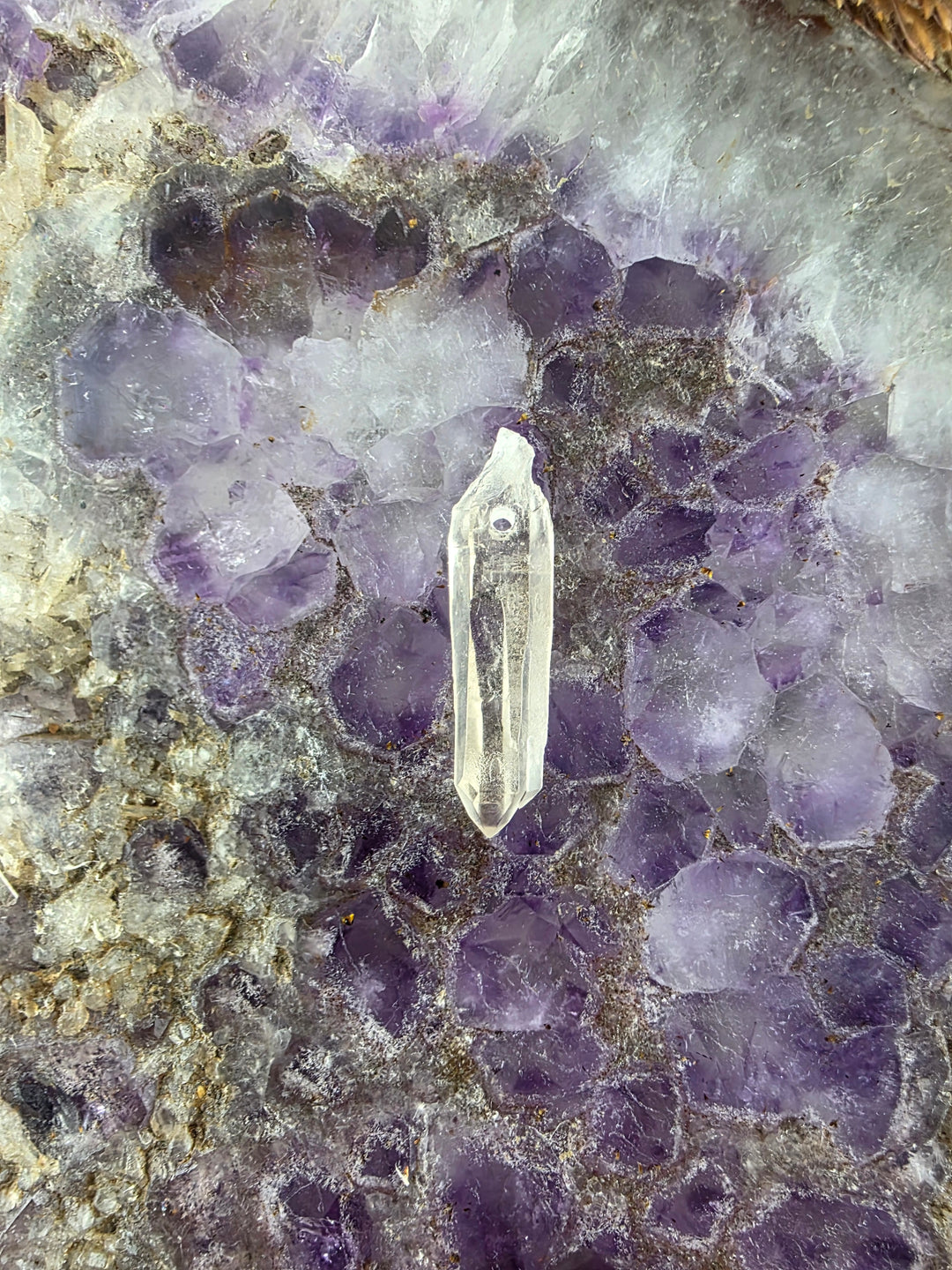 Lemurian Smoky Quartz Laser Pendant