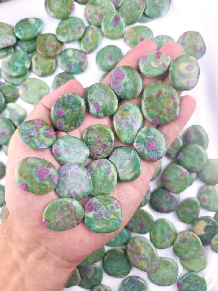 Ruby in Fuchsite Flat Stone