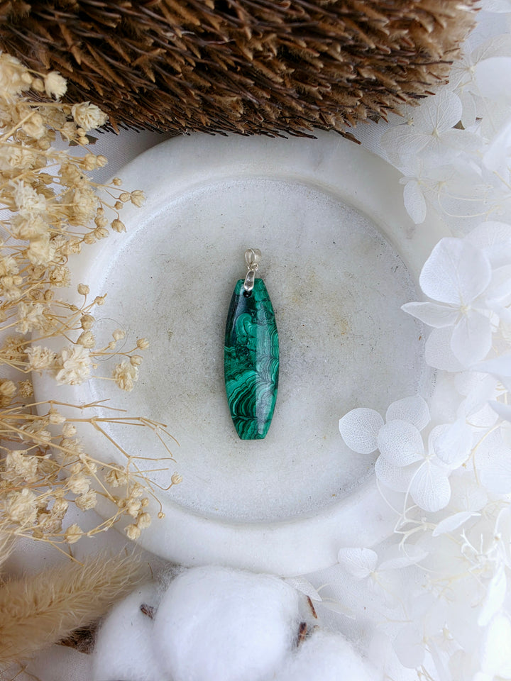 Malachite Silver Pendant