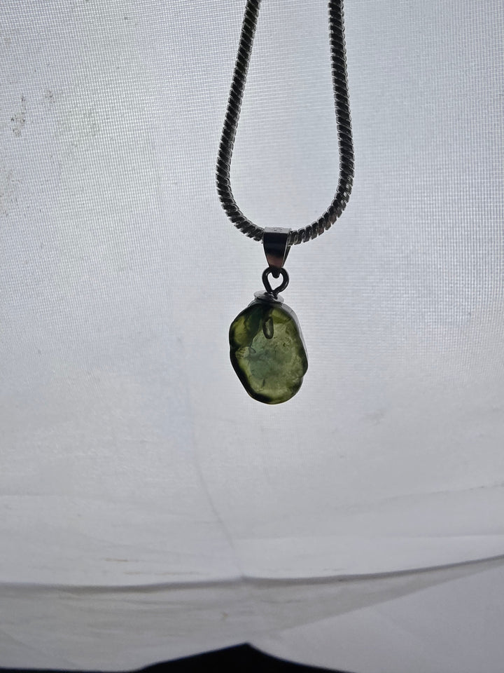 Green & Blue Tourmaline Silver Pendant — Flow & Flourish