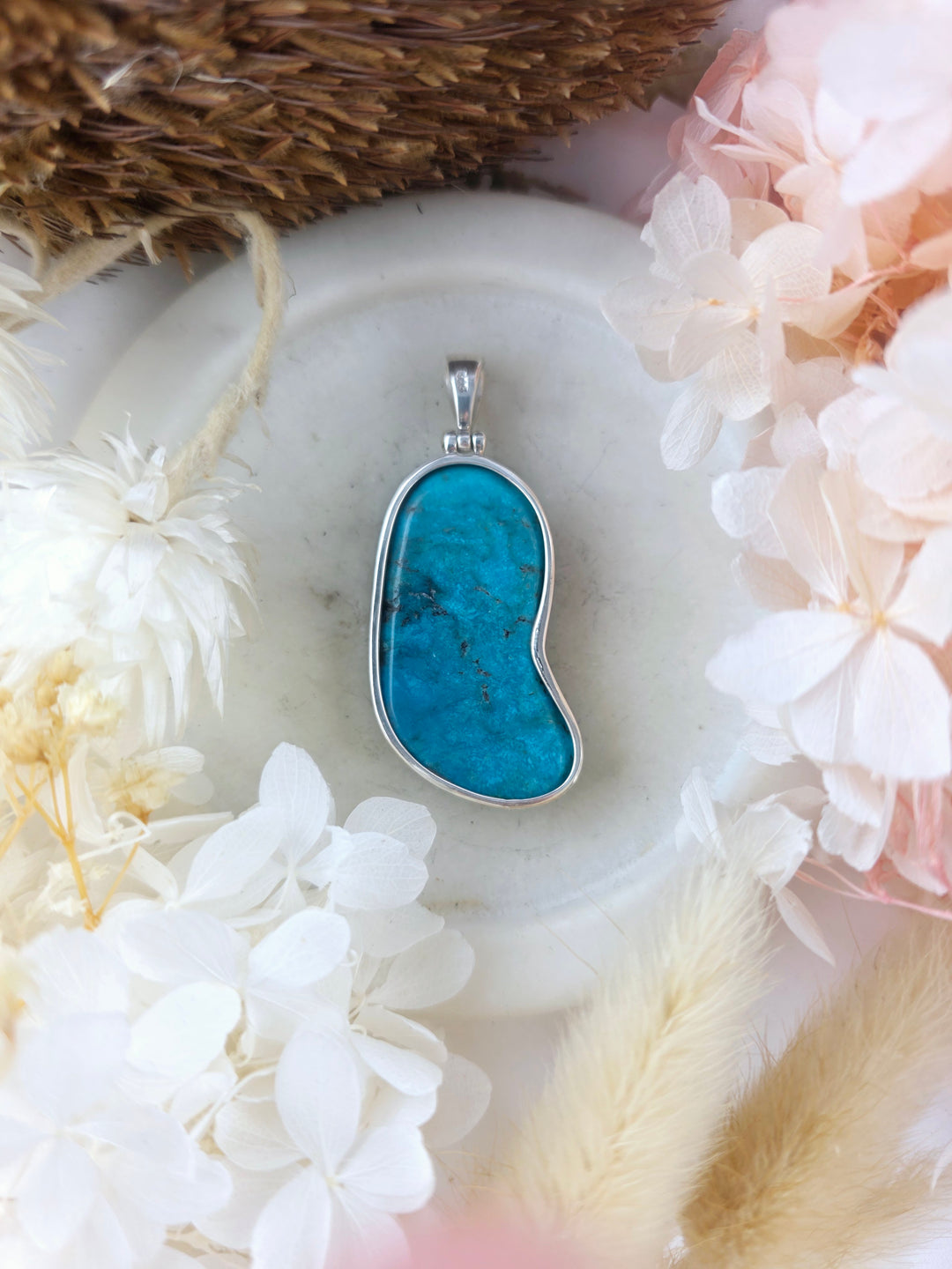 Turquoise Mermaid Silver Necklace