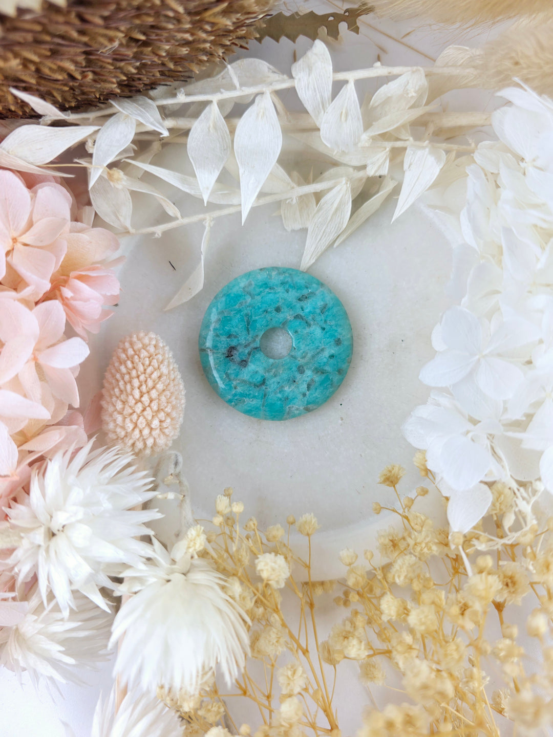 Amazonite Donut Pendant