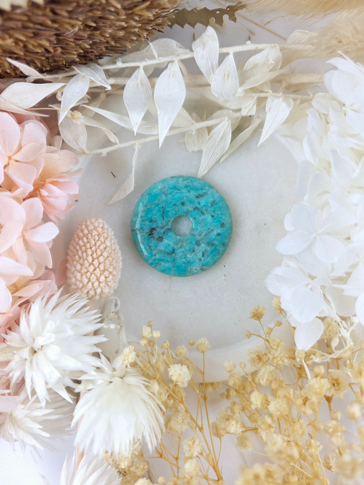 Amazonite Donut Pendant