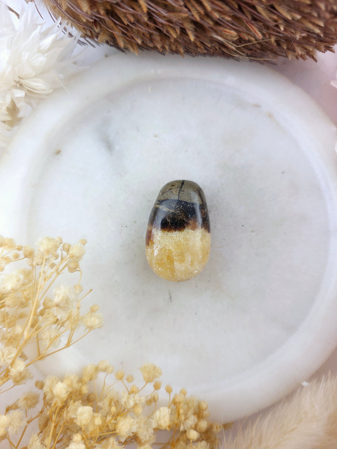 Septarian Nodule Tumbled Pendant